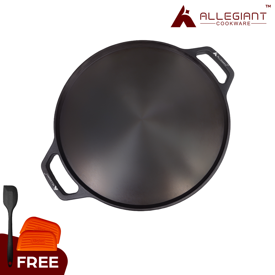 Cast Iron Double Handle Smooth Tawa